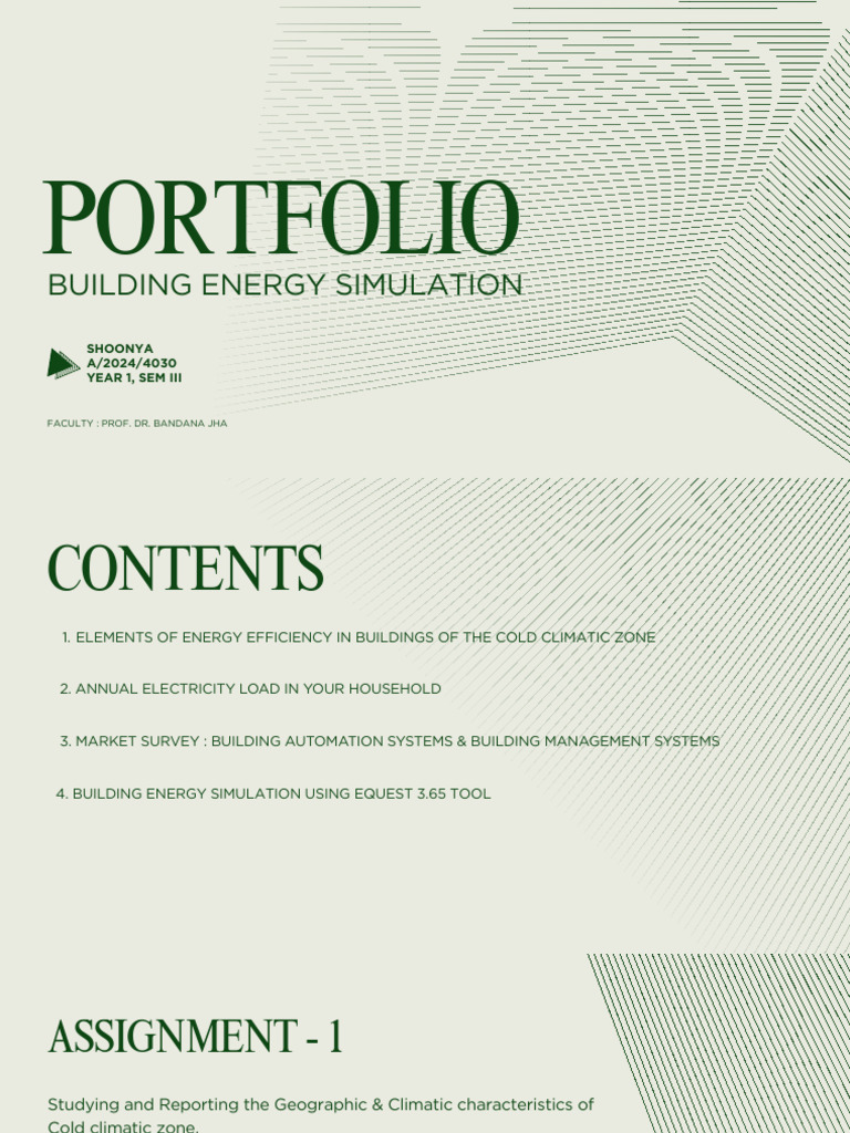 Building Energy Simulation Sem 3 Portfolio Elective | PDF | Building ...