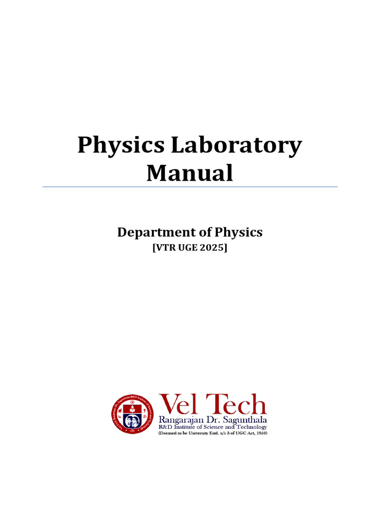 2510PH3001 Physics Laboratory Manual 1 | PDF | Capacitance | Optical Fiber