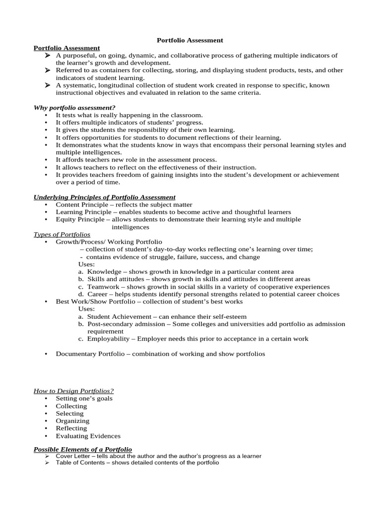Portfolio Assessment MAEMAT | PDF | Educational Assessment | Learning