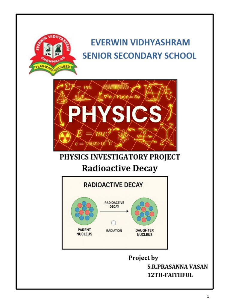 Investigatory Project On Radioactive Decay PDF | PDF | Radioactive ...