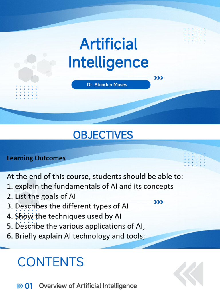 AI Lecture1 | PDF | Artificial Intelligence | Intelligence (AI) & Semantics