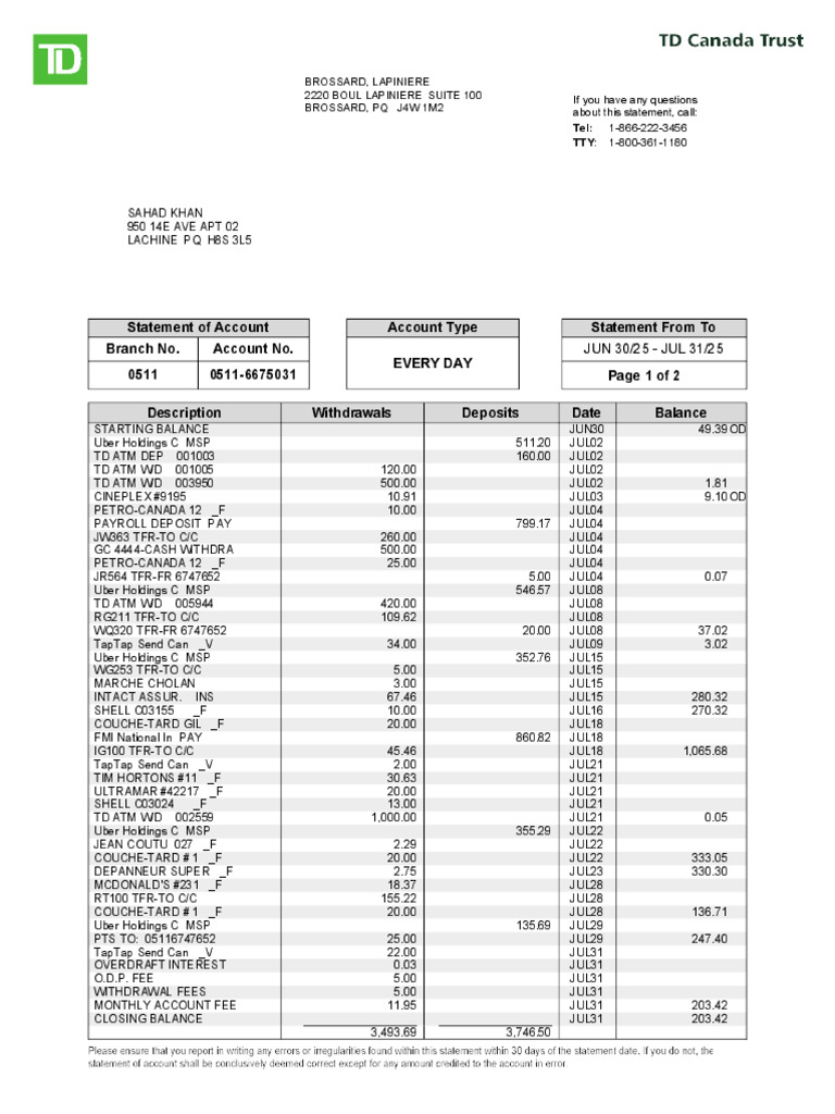 06 07 | PDF | Overdraft | Interest