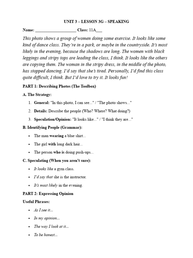 11 3G Students Handout | PDF
