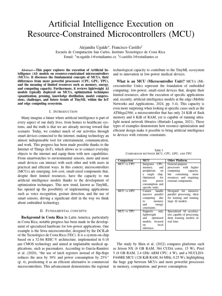 TinyML On Microcontrollers (Avance) | PDF | Microcontroller | Internet ...