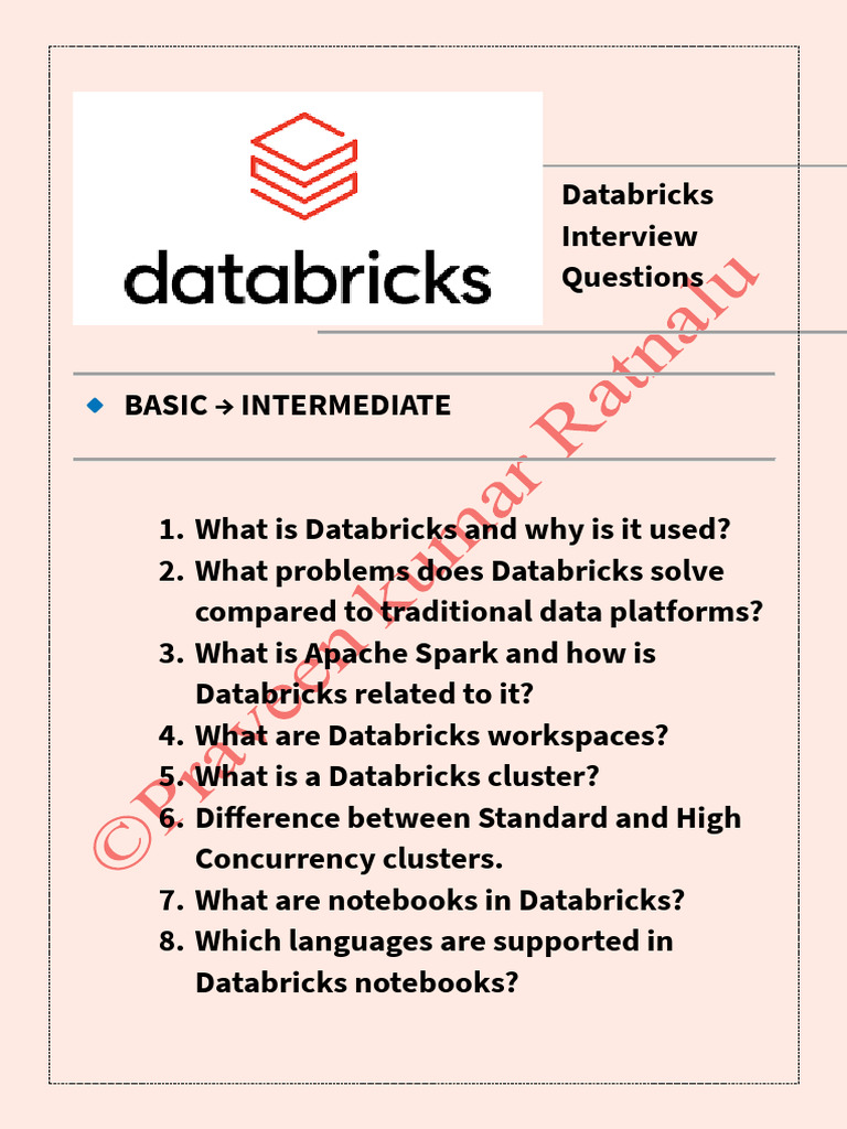 Databricks Interview Questions | PDF | Information Science ...