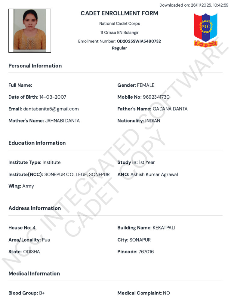 NCC Details | PDF