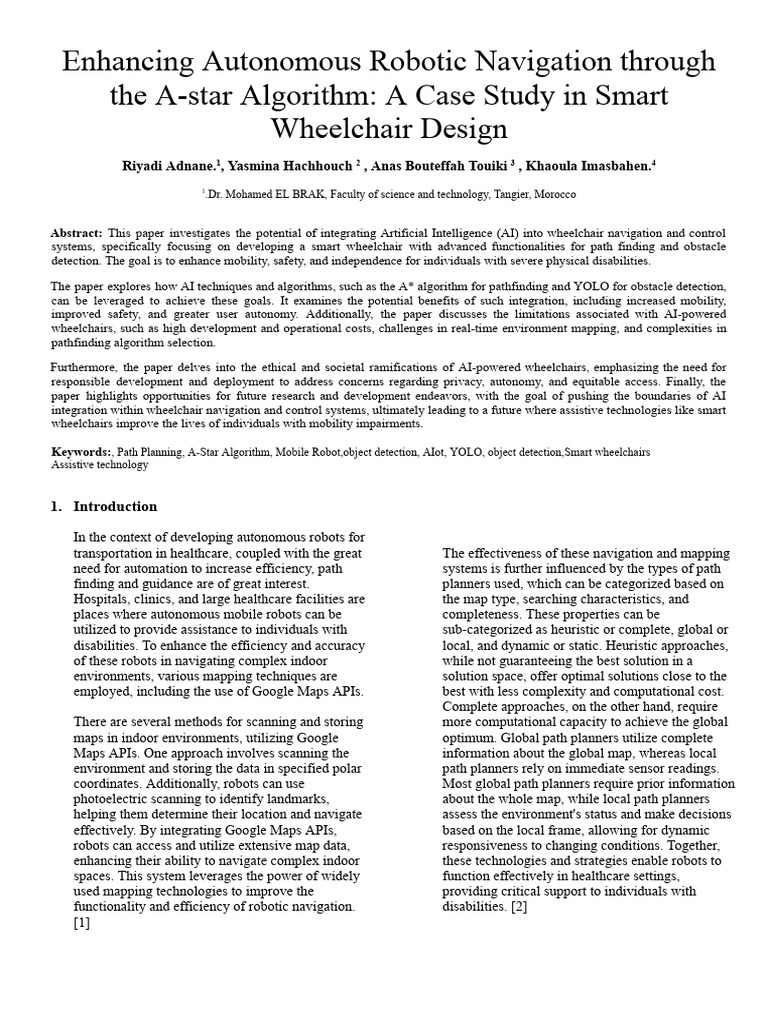 Memory of Based A-Star Algorithm For Path Planning | PDF