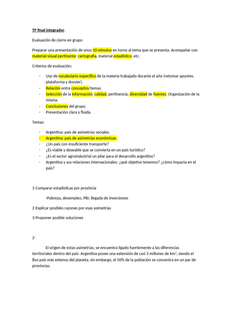 TP Final Integrador | PDF | Minería | Inversiones