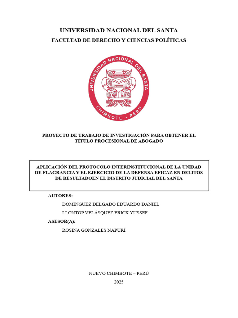 Proyecto de Tesis para Obtener El Titulo Profesional de Abogado | PDF ...