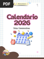 Calendário de Datas Comemorativas 2026 | PDF