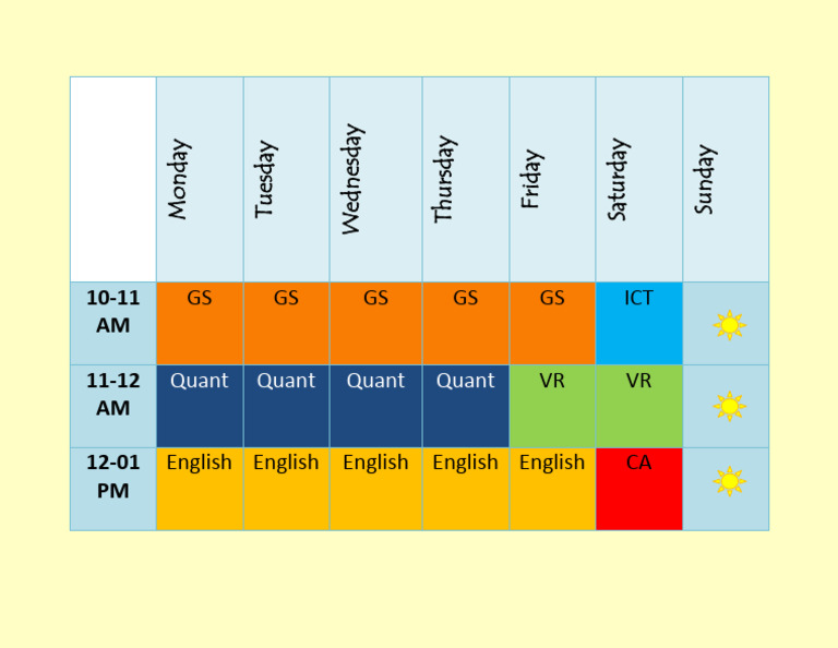 Time Table | PDF