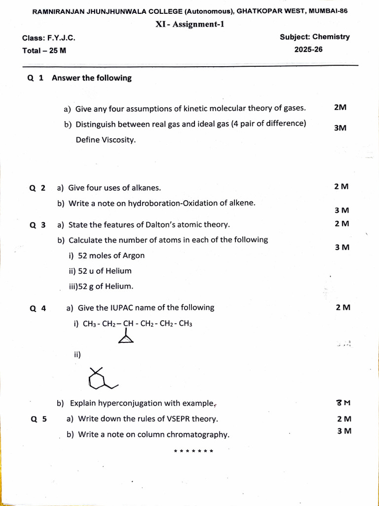 Chem Assignment | PDF