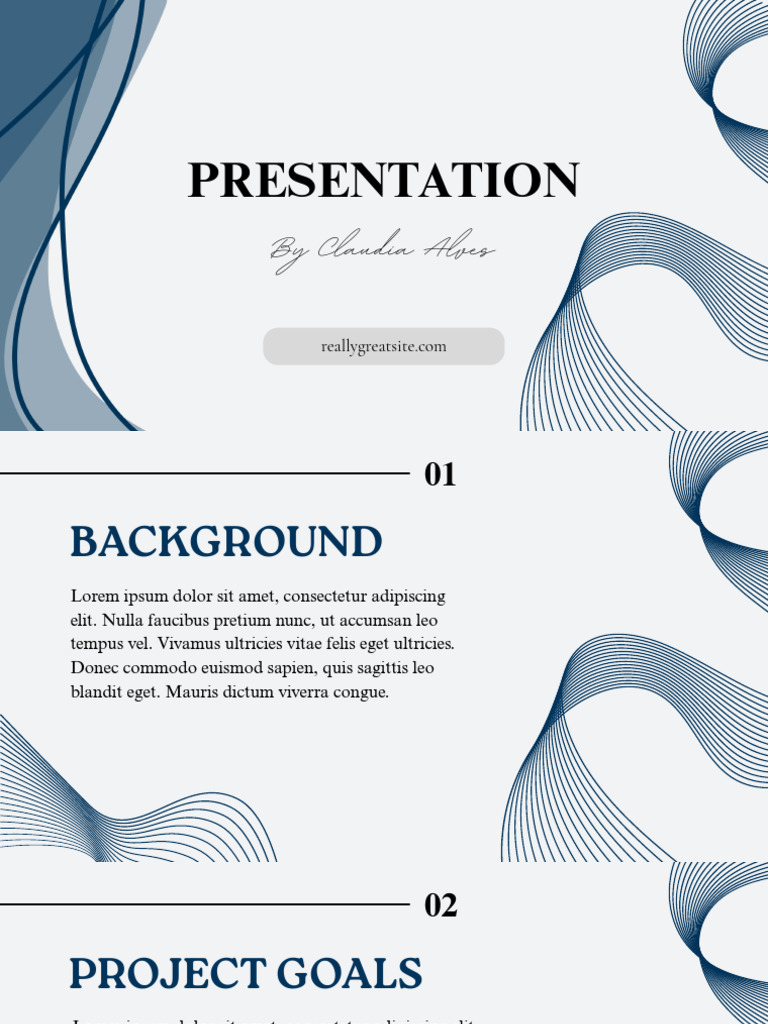 White Blue Modern Minimalist Project Presentation | PDF