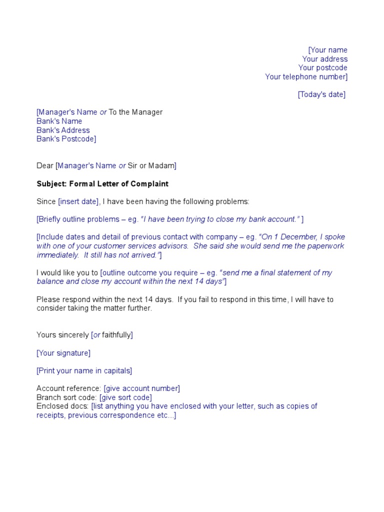 How to write a strongly worded letter of complaint image