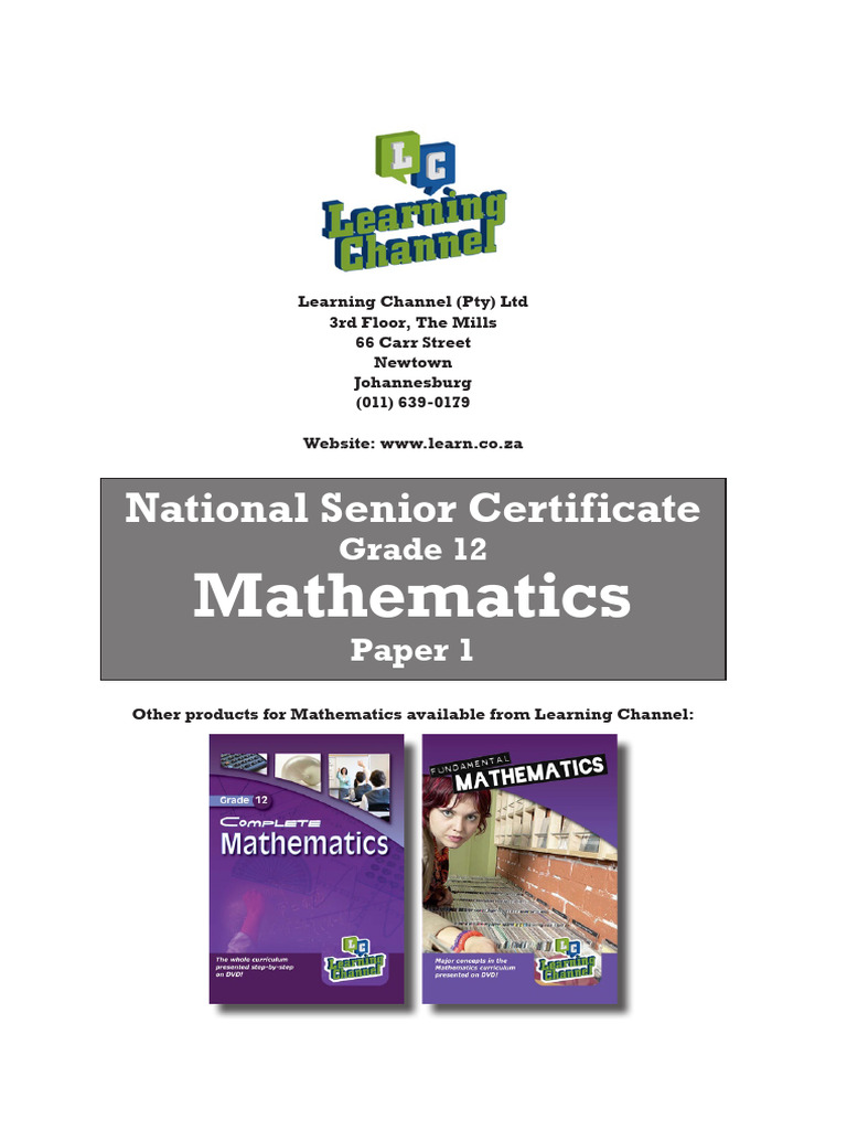 Bonus Exemplar Mathematics Paper 1 | PDF | Mathematics