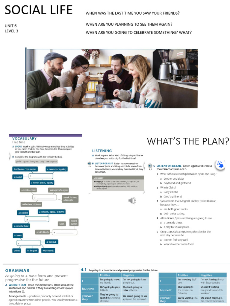 Level 3 Unit 6 Social Life | PDF