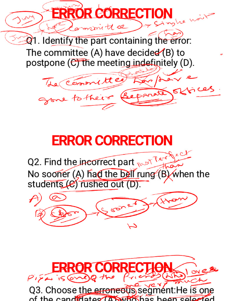 Error Correction | PDF
