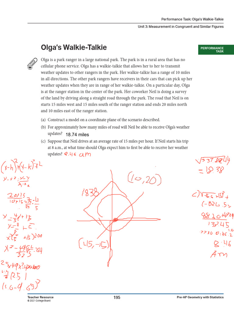 Unit 3 Performance Task Olgas Walkie Talkie 1 PDF | PDF ...