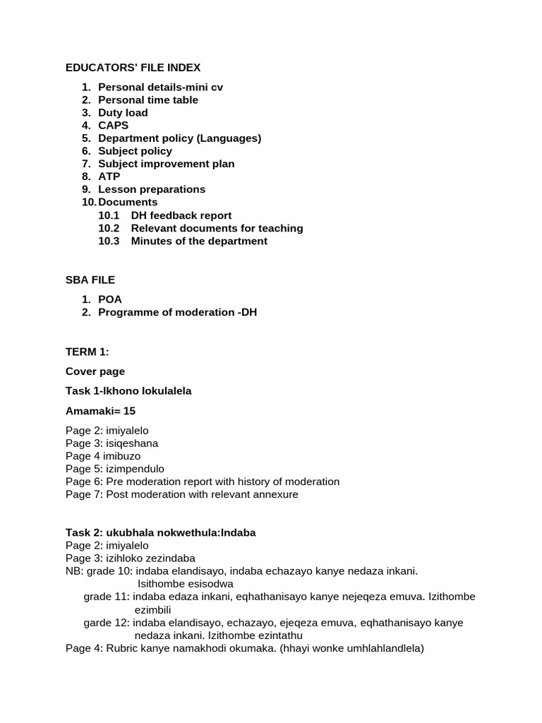 Educators Index | PDF