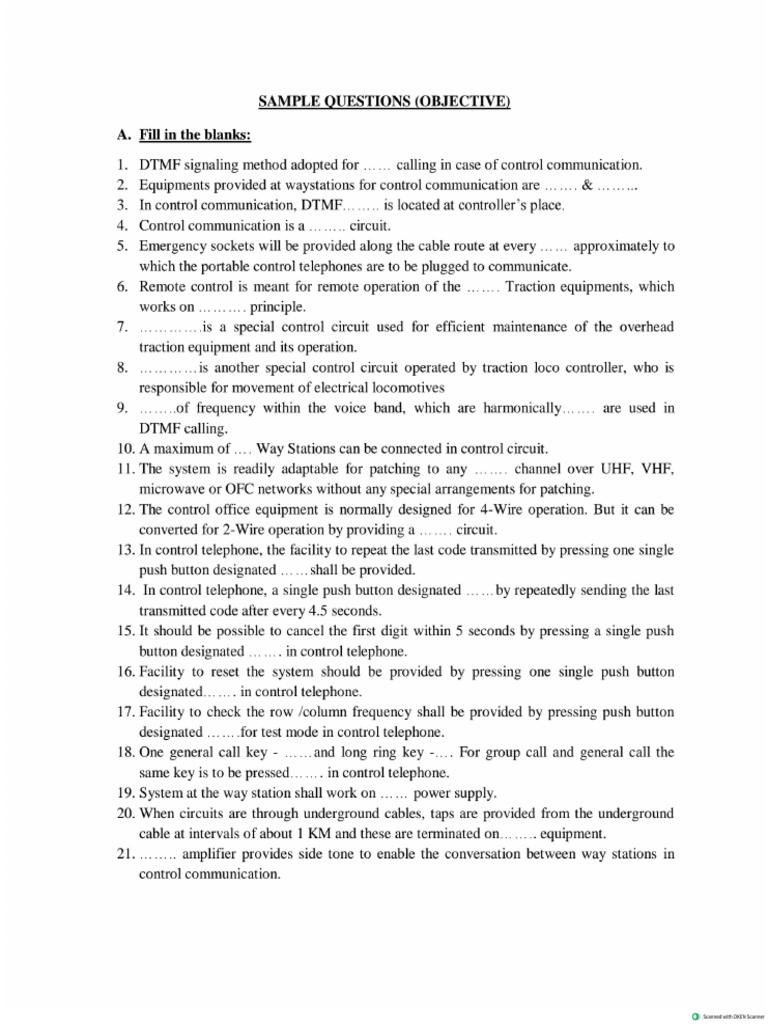 QB - Tele - 1 Railway Knowledge | PDF