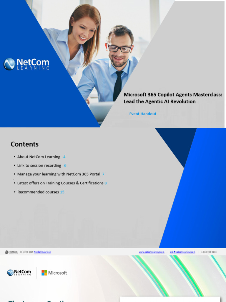 MSFT - 365 Copilot - Agents Masterclass Honadout | PDF | Microsoft ...