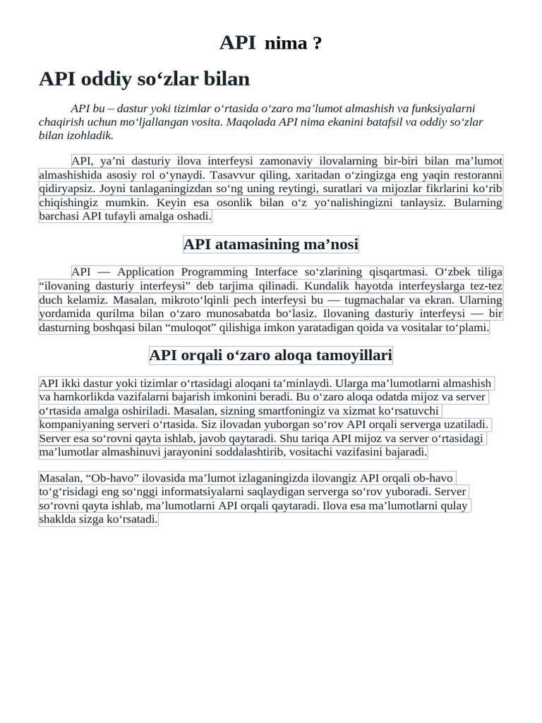 API Bu nima | PDF