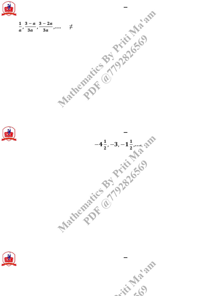 Class 10th Mathematics Ch-5 AP Complete Worksheet 09-01-2026 | PDF ...