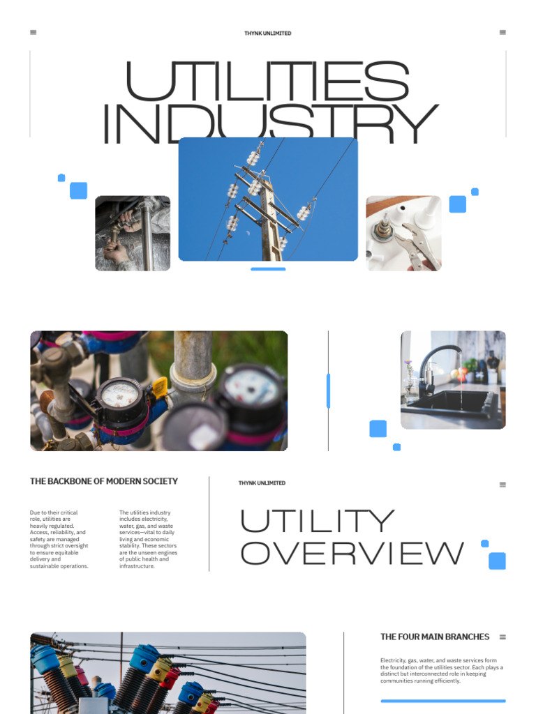 Blue Black and White Modern Utilities Industry Presentation | PDF ...
