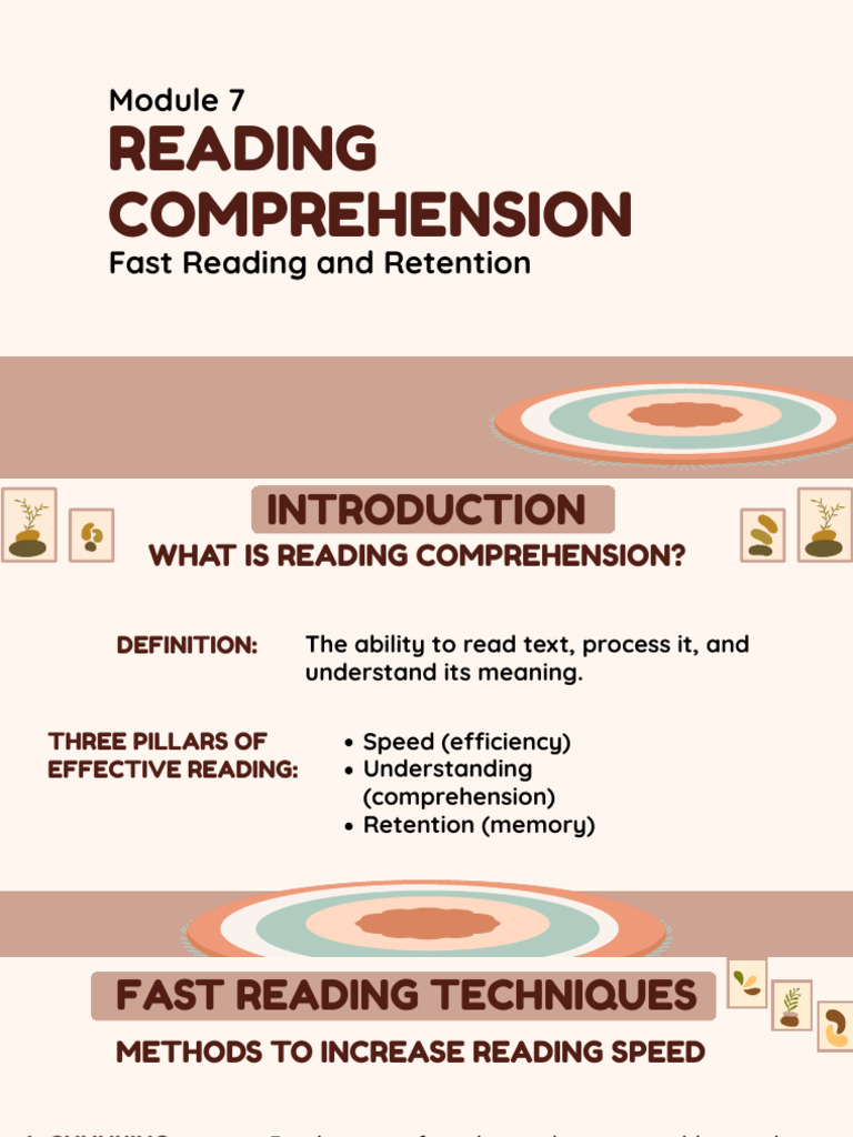 Reading Comprehension - Module 7 | PDF | Reading Comprehension ...