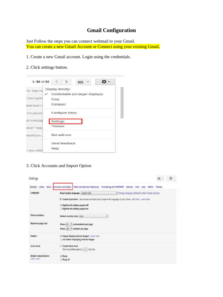 Configuration (Gmail) | PDF