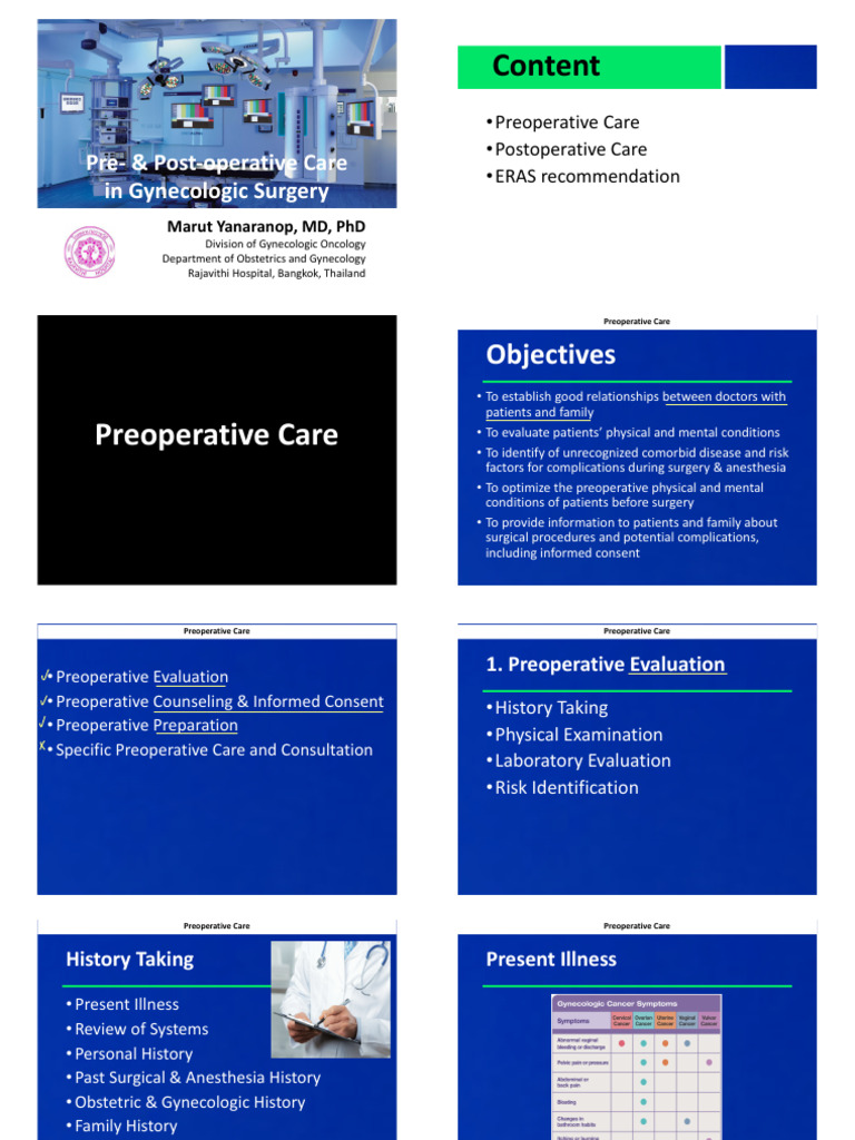 5) Pre Post Operative Care Handout อ.มรุต | PDF