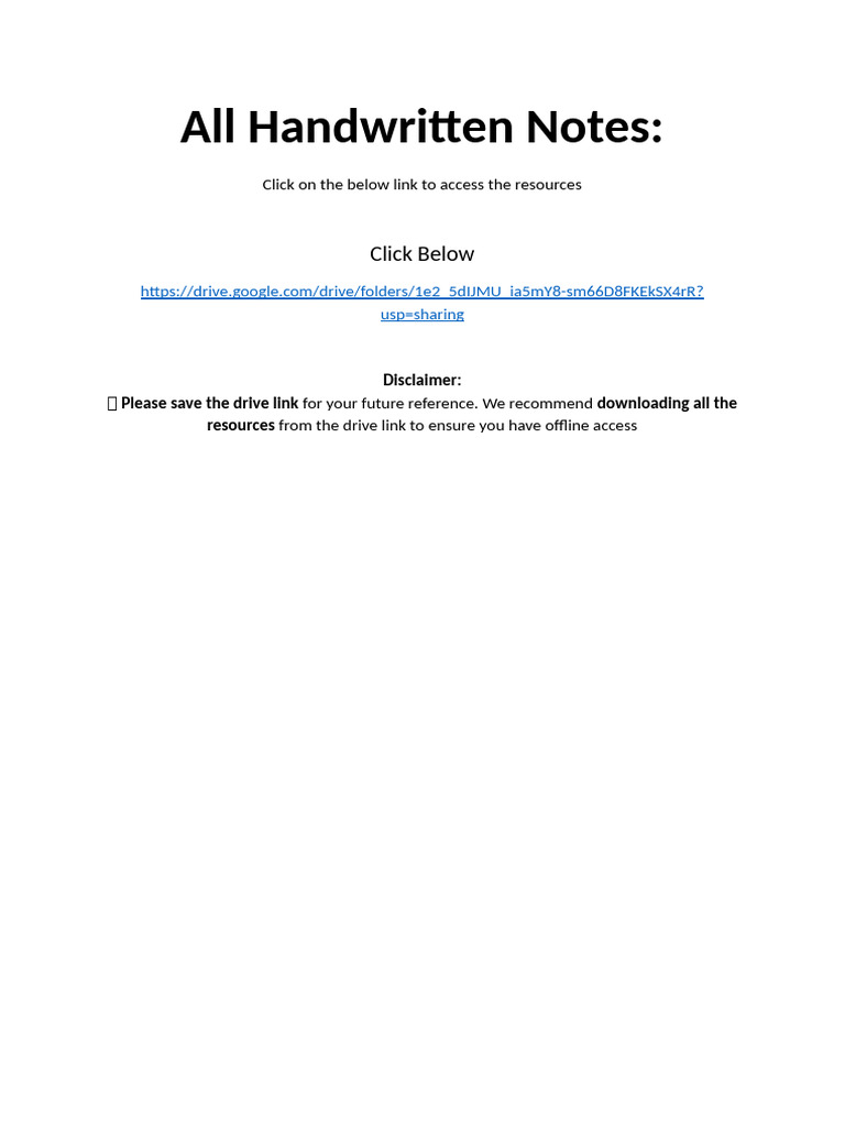 All Handwritten Notes | PDF