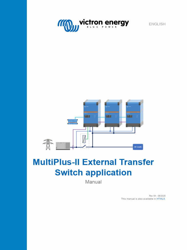 MultiPlus II External Transfer Switch Application PDF en | PDF | Relay ...