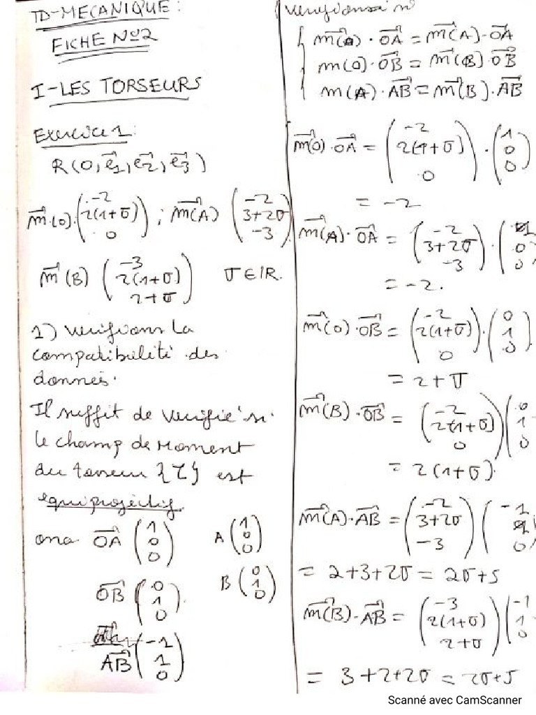 Prop Corr TD2 Mécanique2 | PDF