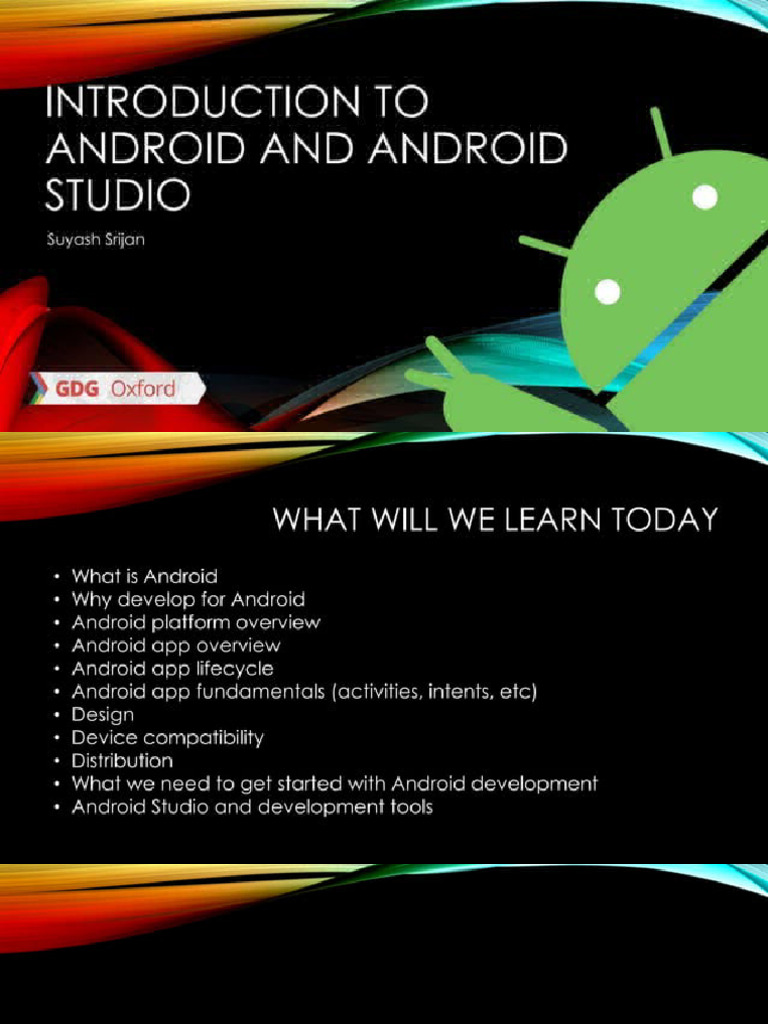 Introduction To Android and Android Studio | PDF
