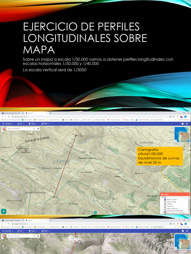 Ejercicio de Perfiles Longitudinales Sobre Mapa | PDF | Geometría ...