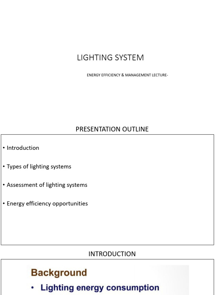 LIGHTING SYSTEM For Energy Auditing and Conservation | PDF | Lighting ...