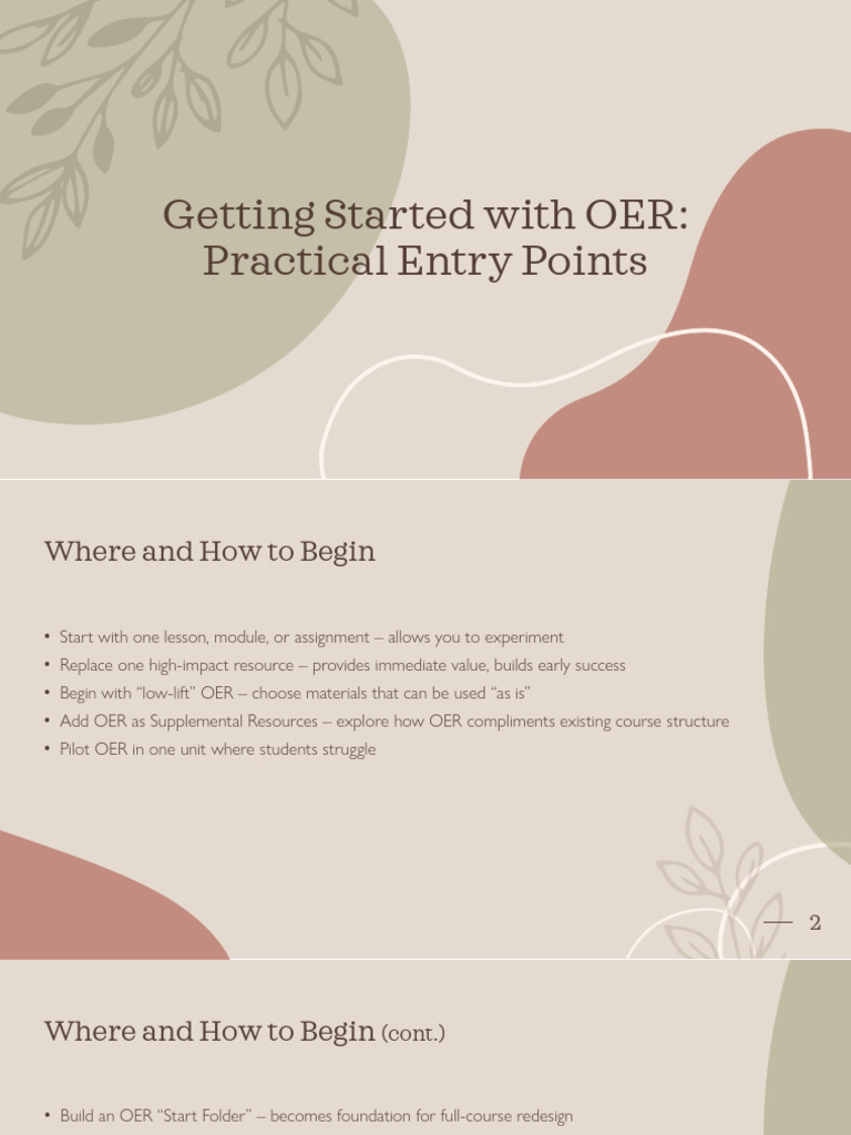 OER Start Websites Presentation | PDF
