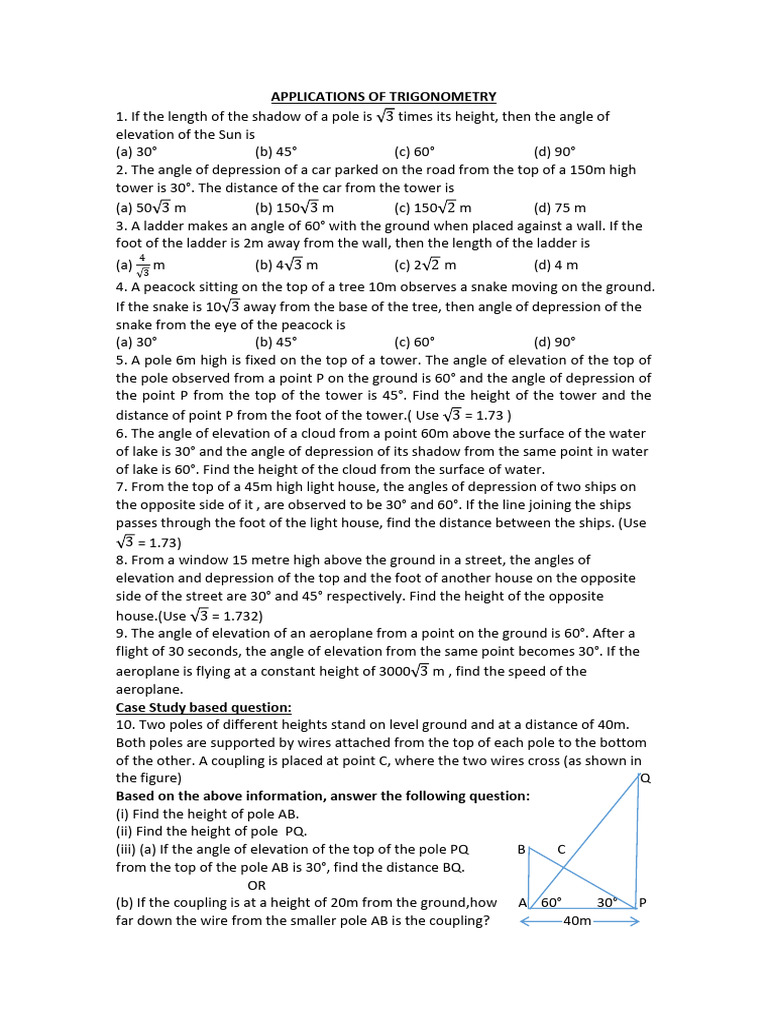Applications of Trigonometry | PDF