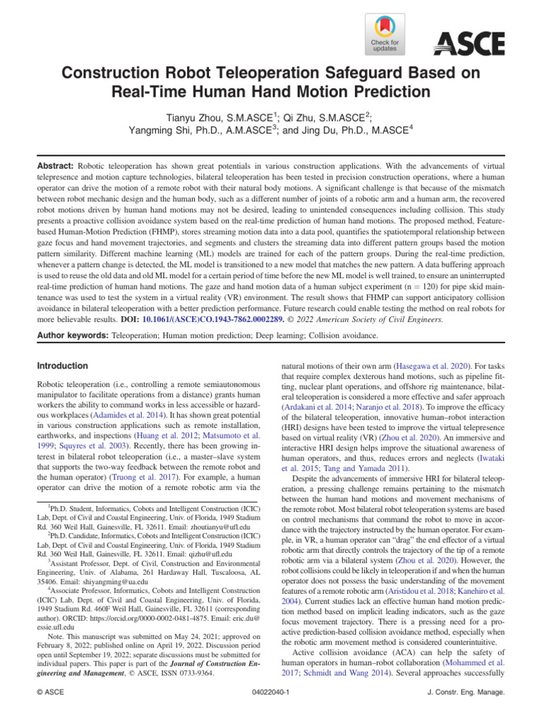 Zhou Et Al 2022 Construction Robot Teleoperation Safeguard Based On ...