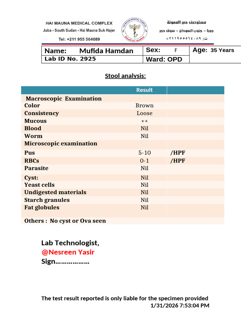 Stool General | PDF