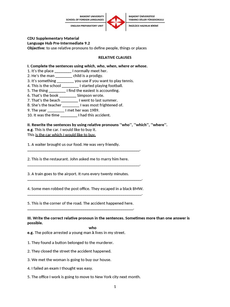 9.2 Defining Relative Clauses | PDF | Linguistics | Syntax