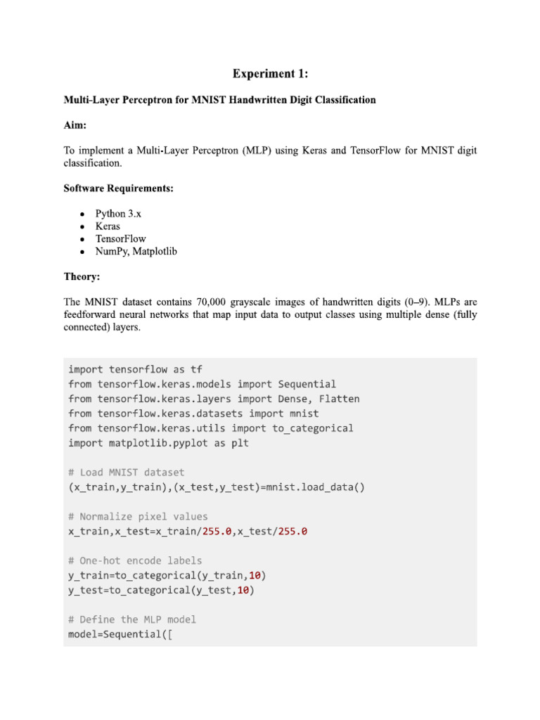 Deep Learning Lab - Manual | PDF