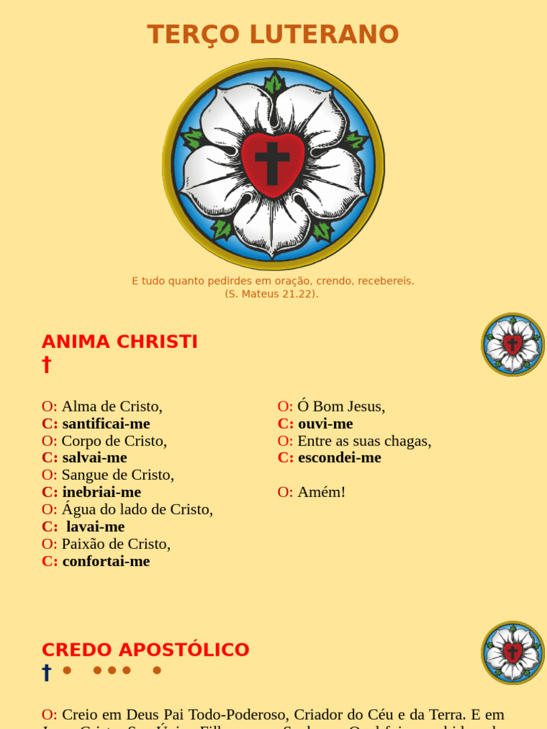 Terc o Luterano Manual Pratico | PDF | Rosário | Oração do Senhor