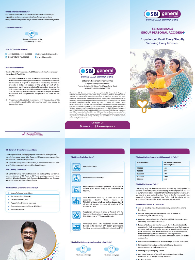 Group Personal Accident Insurance - Brochure | PDF