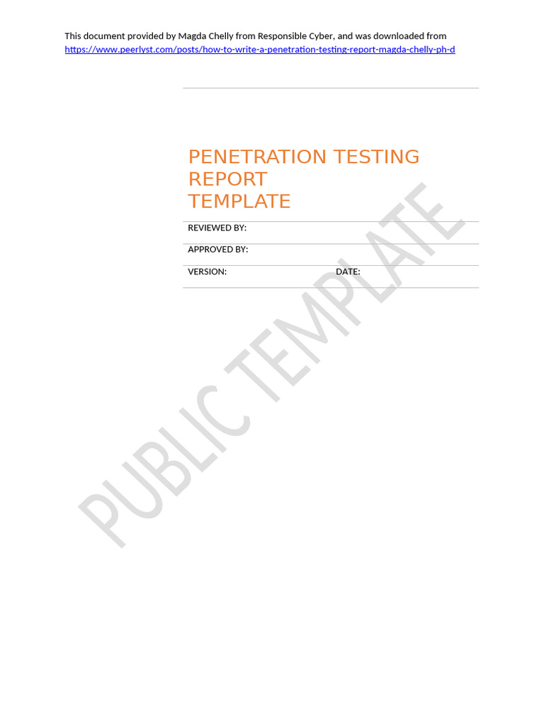 Penetration Testing Report Template | PDF | Chess Theory | Chess