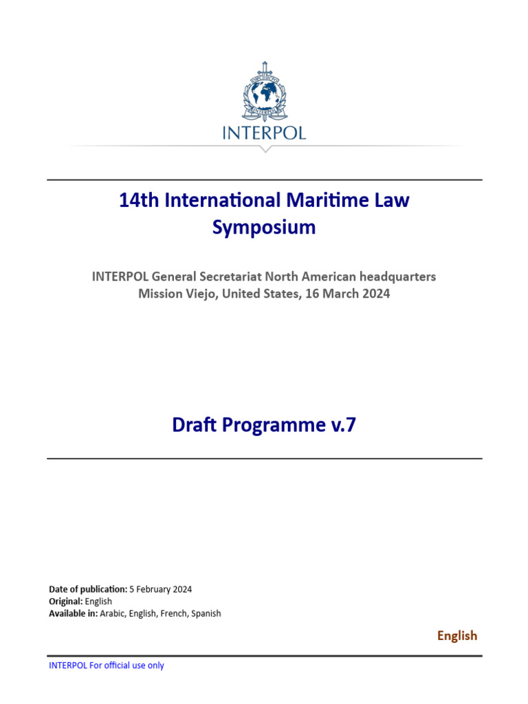 2024 Interpol Maritime Terrorism and Piracy | PDF | Piracy