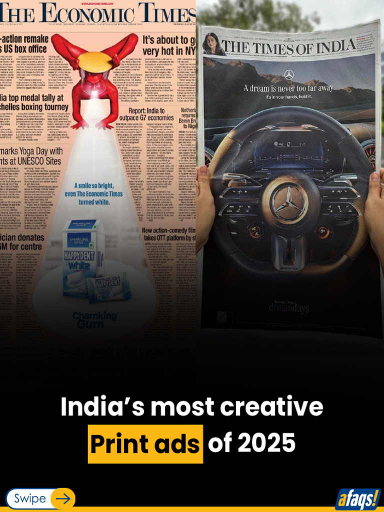 India's Most Creative Newspaper Ads of 2025 | PDF