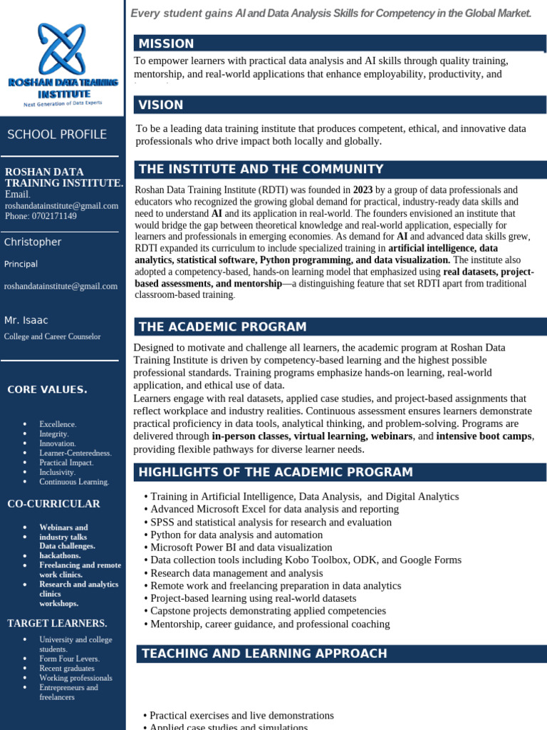 Exemplar School Profile | PDF | Artificial Intelligence | Intelligence ...