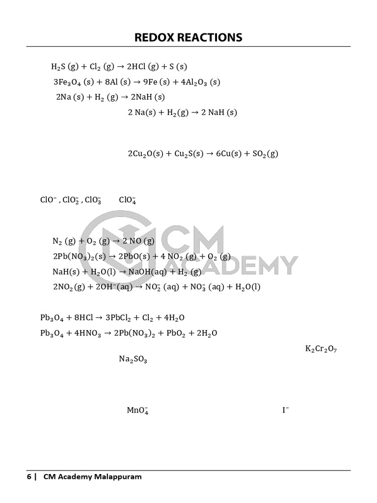 Ncert Redox - Organic Basic | PDF | Chemical Bond | Hydroxide